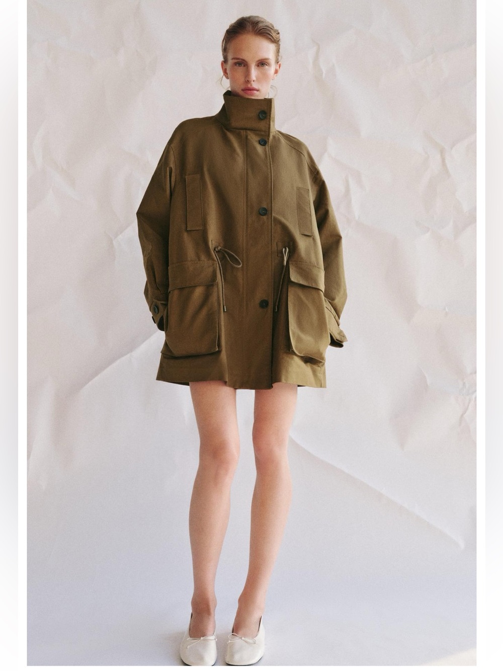 OVERSIZED PARKA ZW COLLECTION Size M NWT 
ZARA WOMAN COLLECTION